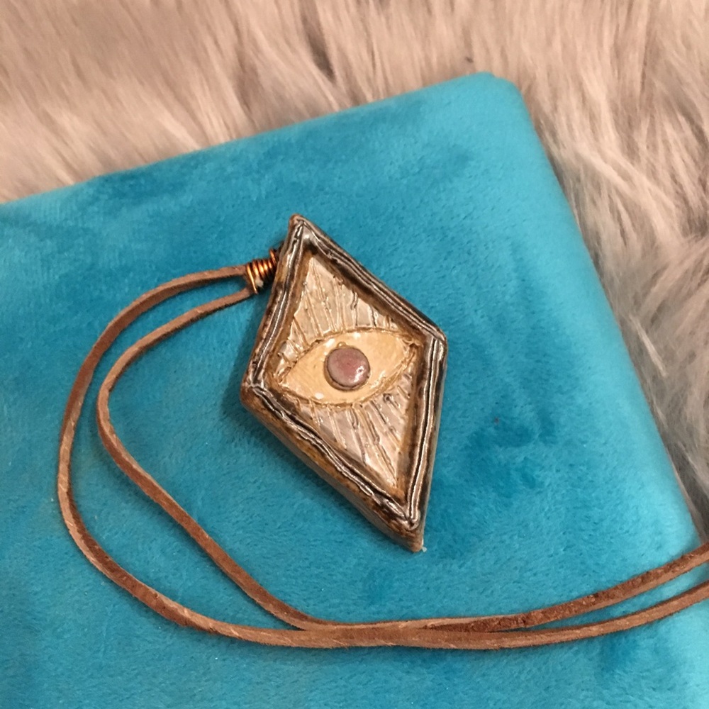 Handmade ceramic pendant